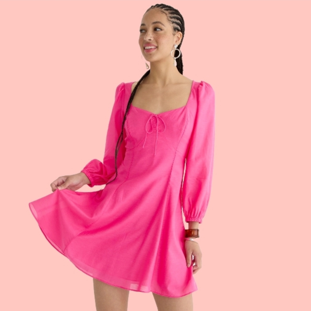 J. Crew Pink Long Sweetheart Dress